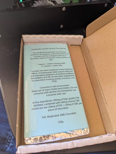 Divinity Bar - THC Medicated Milk Chocolate