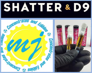 50/50 Shatter & D9 Distillate Vape Carts